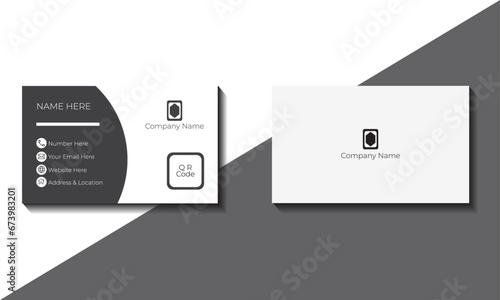 Business card template, Creative and Clean professional Both Sided design, visiting card.