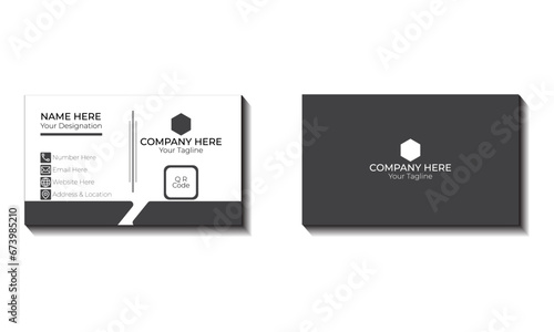 Business card template, Creative and Clean professional Both Sided design, visiting card.