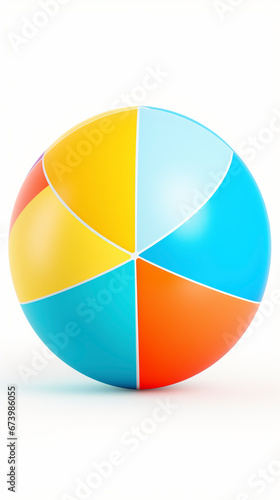 Free Download colorful inflated beach ball isolated on a white background - GFXLoad