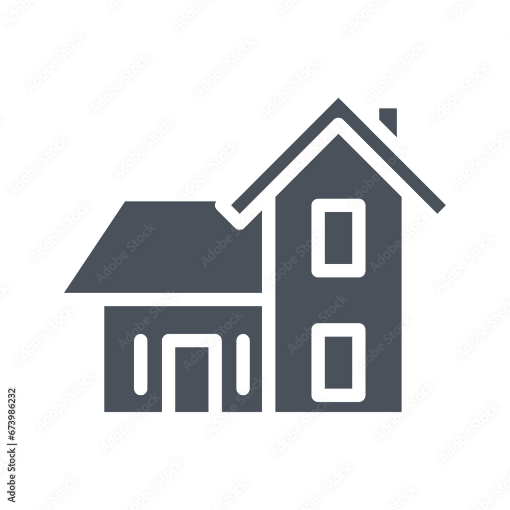 Vector sign of the villa symbol isolated on a white background. icon color editable. Vector sign of the villa symbol isolated on a white background. icon color editable.