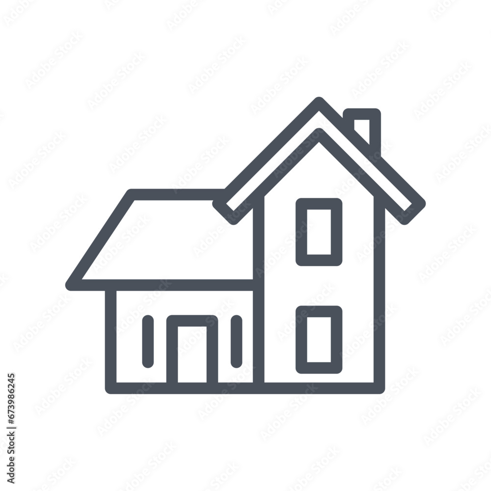 Vector sign of the villa symbol isolated on a white background. icon color editable. Vector sign of the villa symbol isolated on a white background. icon color editable.