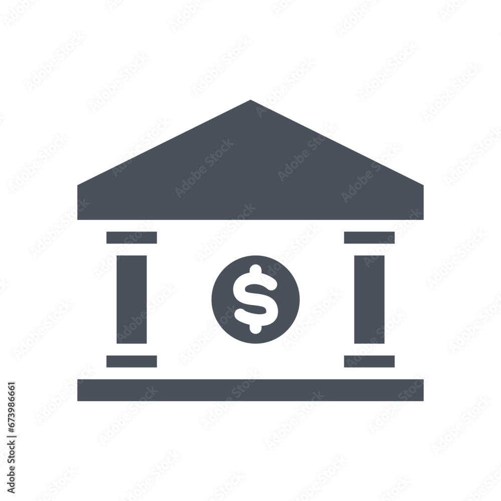 Vector sign of the bank symbol isolated on a white background. icon color editable. Vector sign of the bank symbol isolated on a white background. icon color editable.
