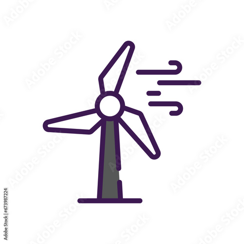 Wind Energy icon vector stock illustration