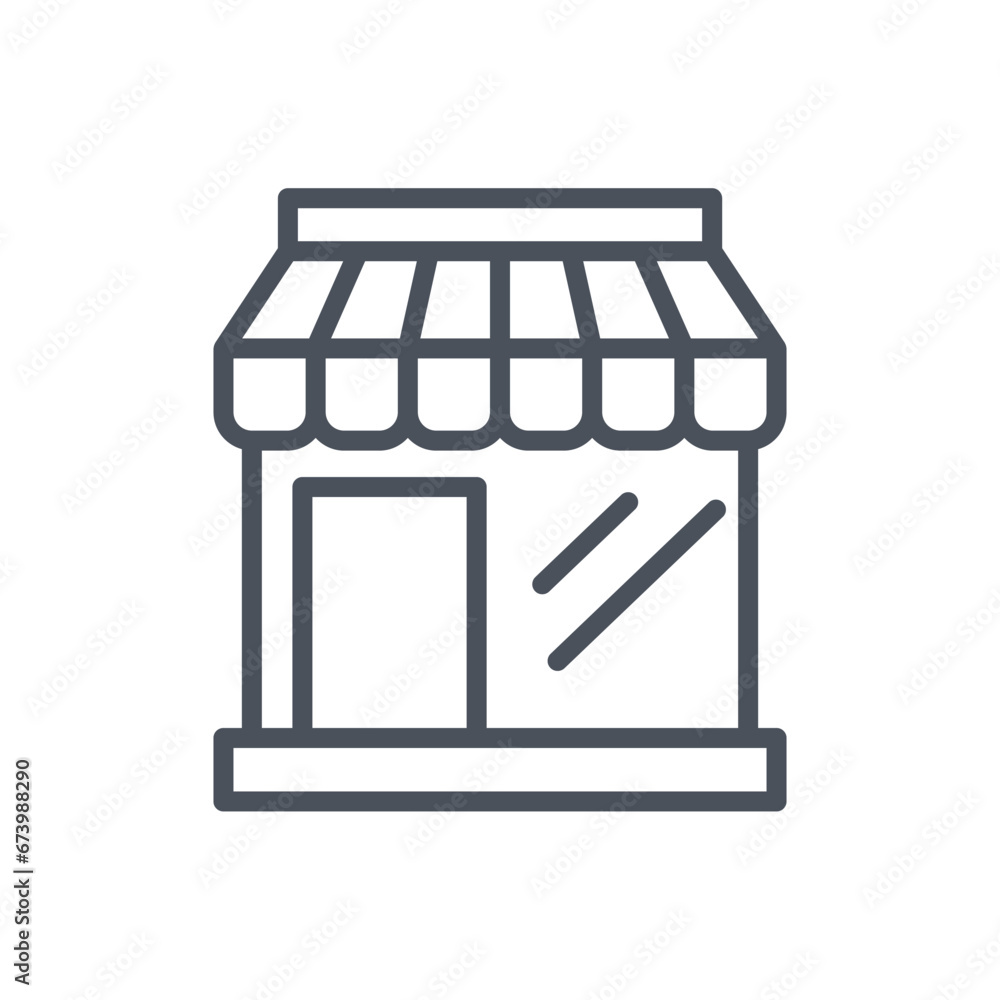 Vector sign of the shop symbol isolated on a white background. icon color editable. Vector sign of the shop symbol isolated on a white background. icon color editable.