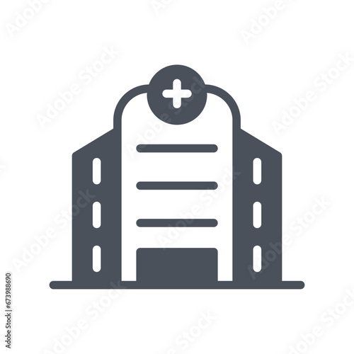 Vector sign of the hospitall symbol isolated on a white background. icon color editable. photo