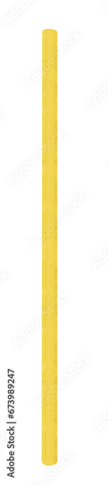 Obraz premium Yellow painted vertical metal gas pipe , on a transparent background