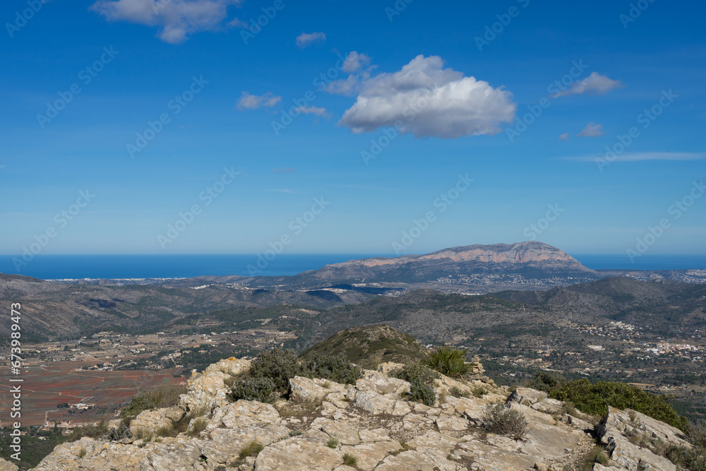 mountain landscape and blue sky near the Mediterranean coast Montgó Natural Park mountain landscape and blue sky near the Mediterranean coast Montgó Natural Park
