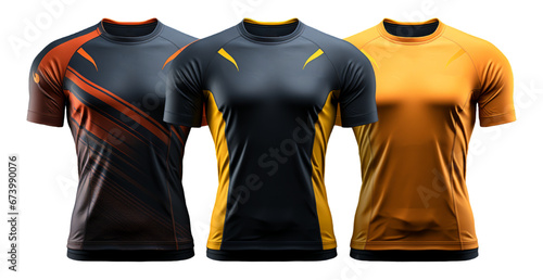 sports jersey with front view, isolated on transparent background, generative ai