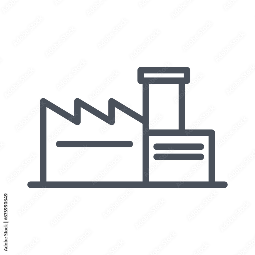 Vector sign of the factory symbol isolated on a white background. icon color editable. Vector sign of the factory symbol isolated on a white background. icon color editable.
