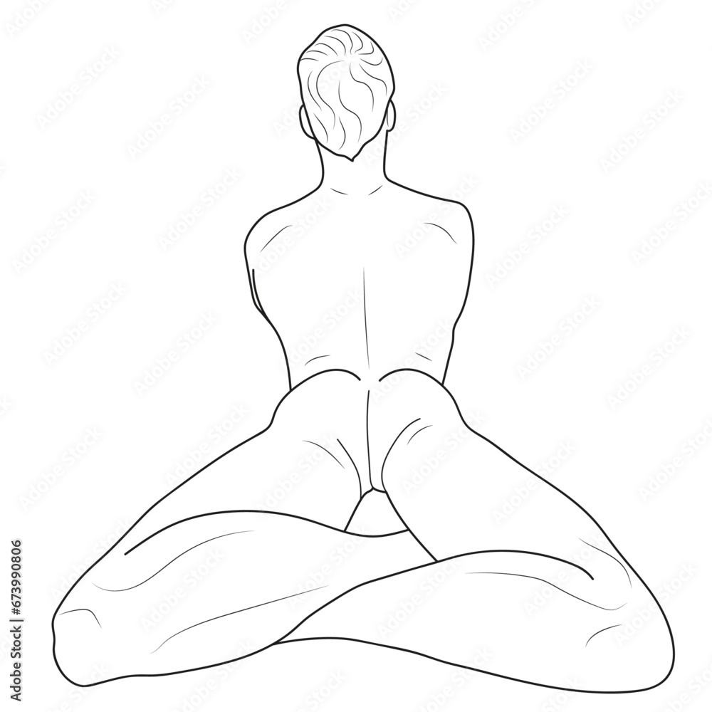 Man yoga meditation pose 1 Man yoga meditation pose 1