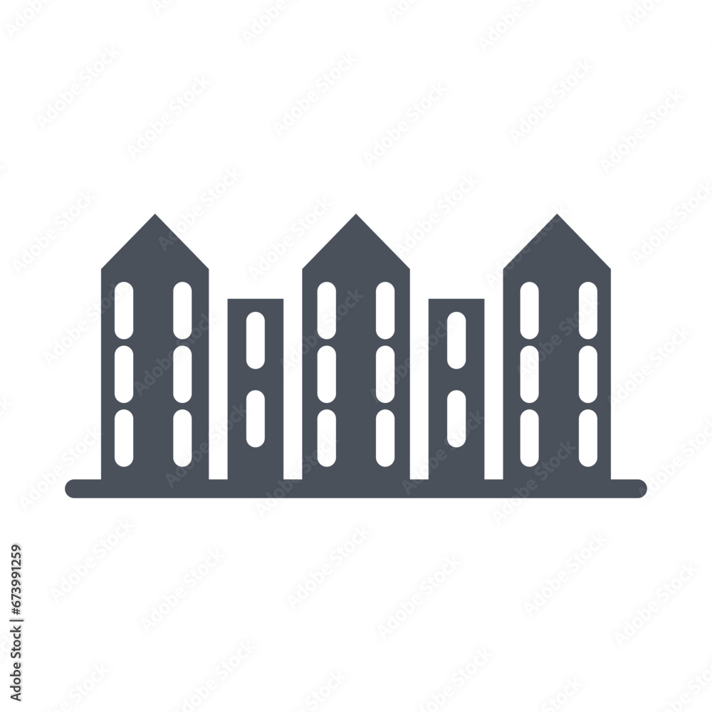 Vector sign of the condo symbol isolated on a white background. icon color editable. Vector sign of the condo symbol isolated on a white background. icon color editable.