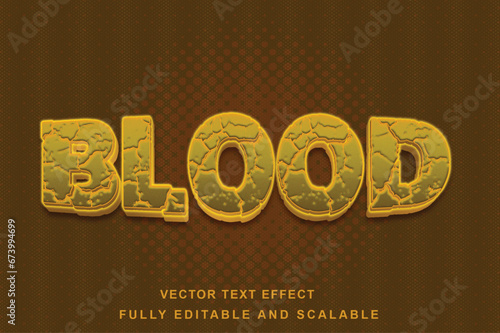 Blood 3d text effect