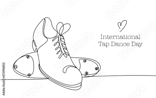 Step shoes. Tap dance. One line