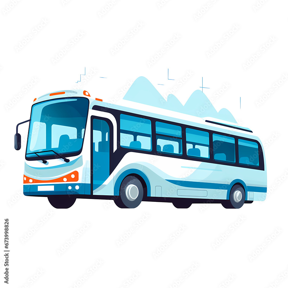 Bus flat illustration