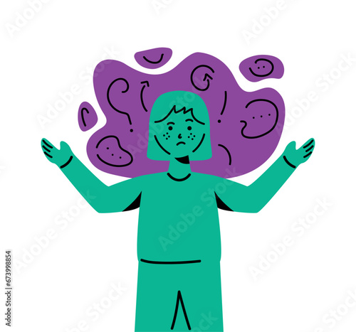obsessive compulsive disorder confusion illustration