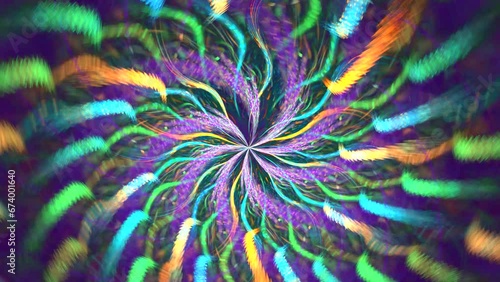 Abstract animation: Shimmering fractal patterns.