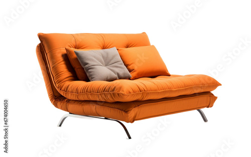 Office couch, stylish without arm Couch isolated on transparent background. photo