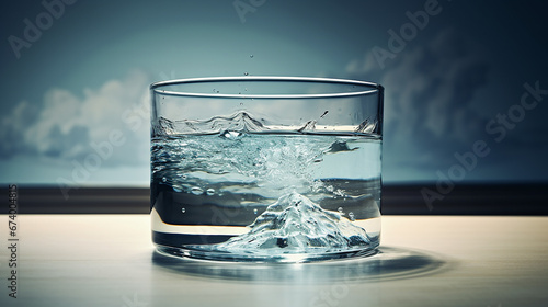 copo de água transparente 