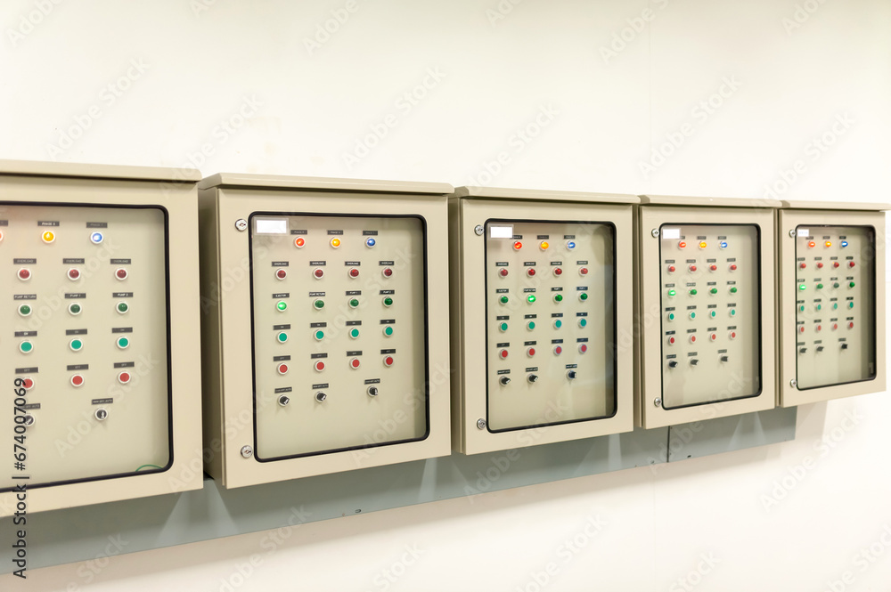 Control panel of power plant with electrical control panel. Industrial background. Control panel of power plant with electrical control panel. Industrial background.