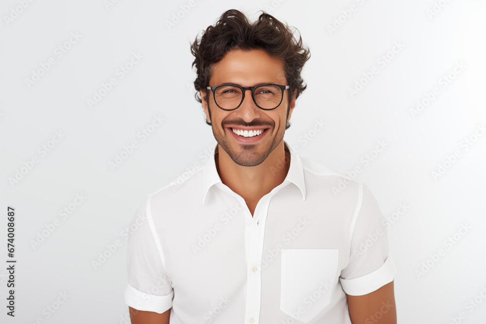 portrait of a man smiling wearing glasses, happy man with glasses portrait of a man smiling wearing glasses, happy man with glasses