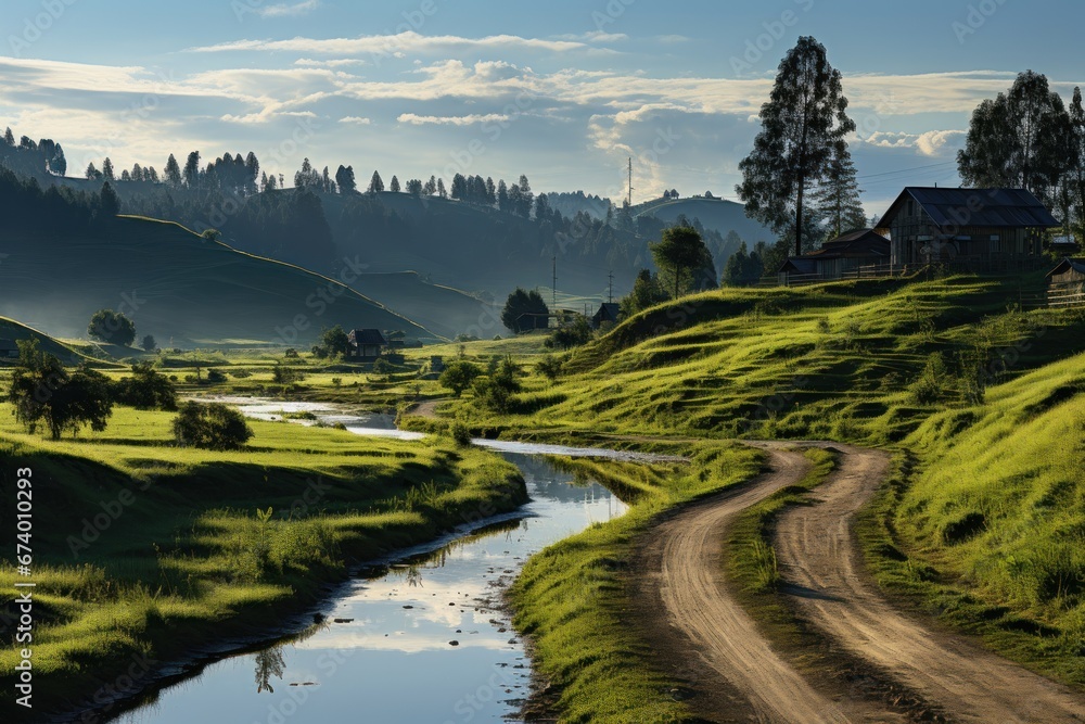 Peaceful nature landscape