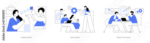 Business coaching isolated cartoon vector illustrations se