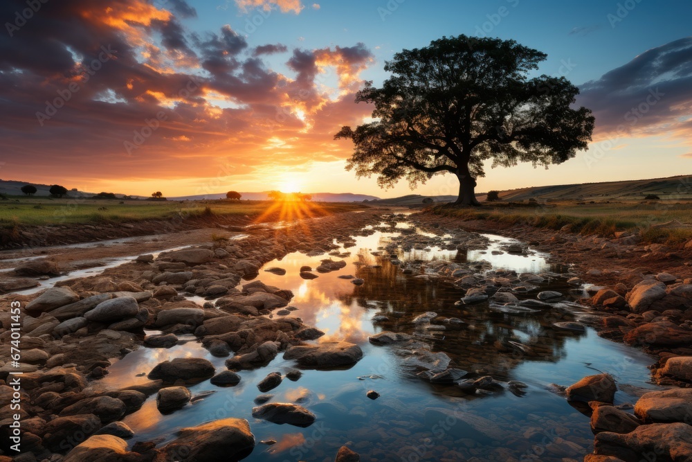 Peaceful nature landscape