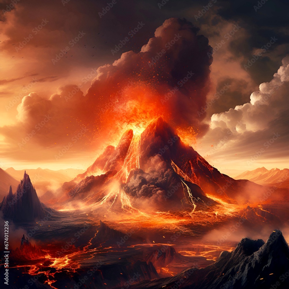 Unexpected volcanic eruption 