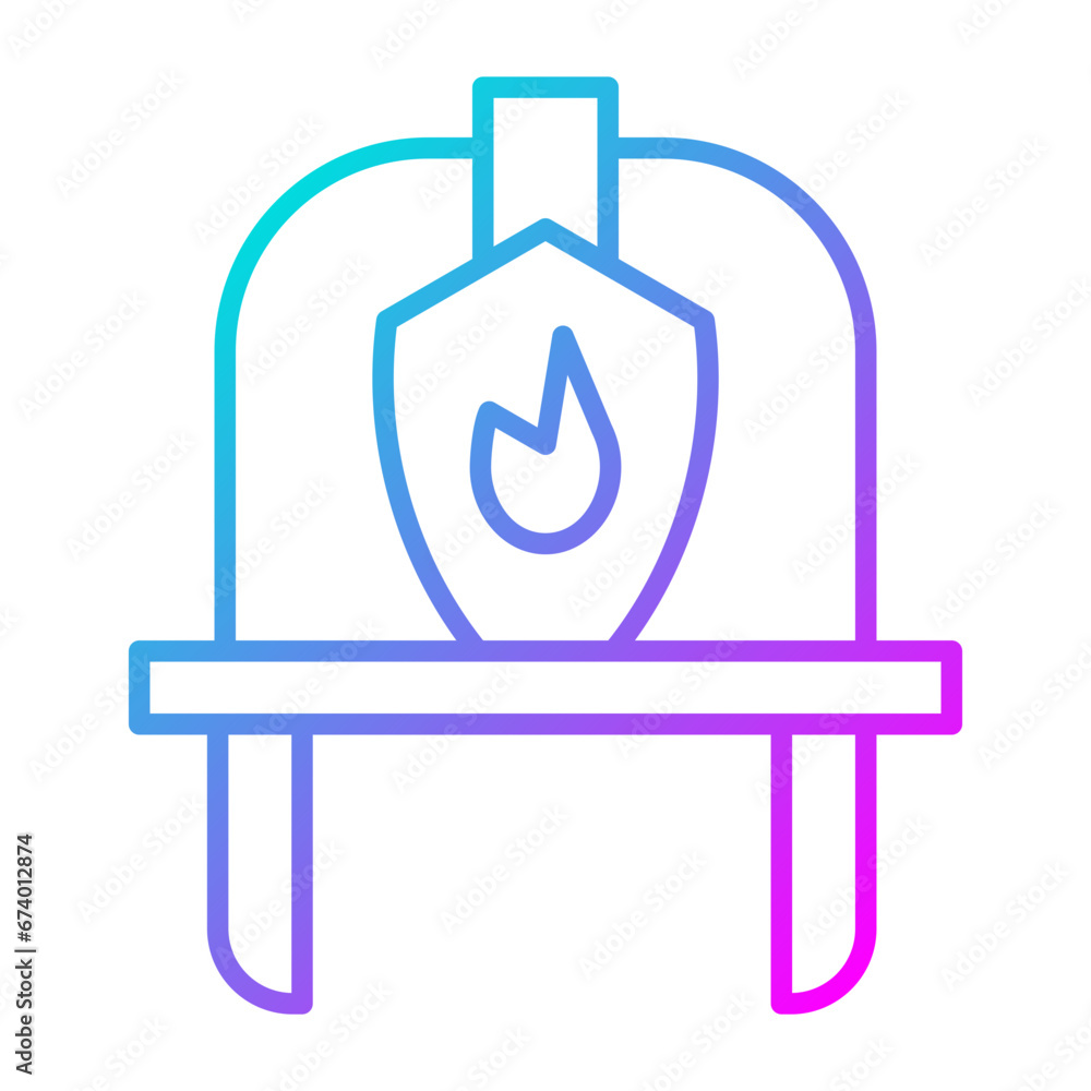 Obraz premium Firefighter Helmet Icon