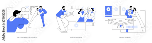 Freelance photographer isolated cartoon vector illustrations se