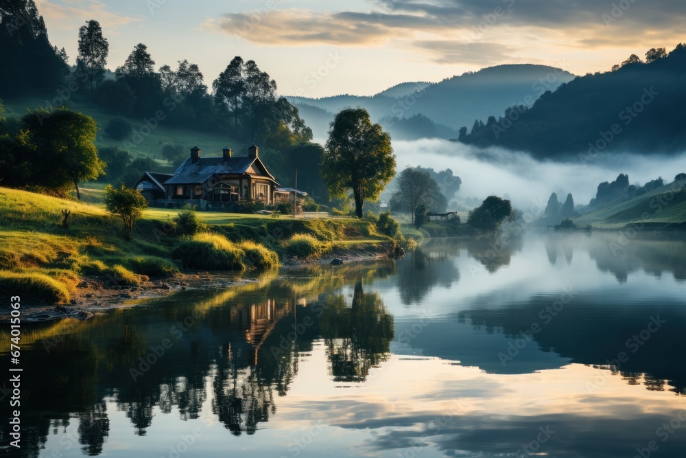 Obraz premium Peaceful nature landscape