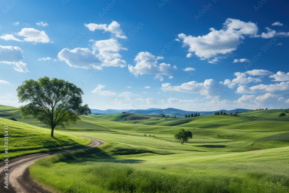 Fototapeta premium Peaceful nature landscape