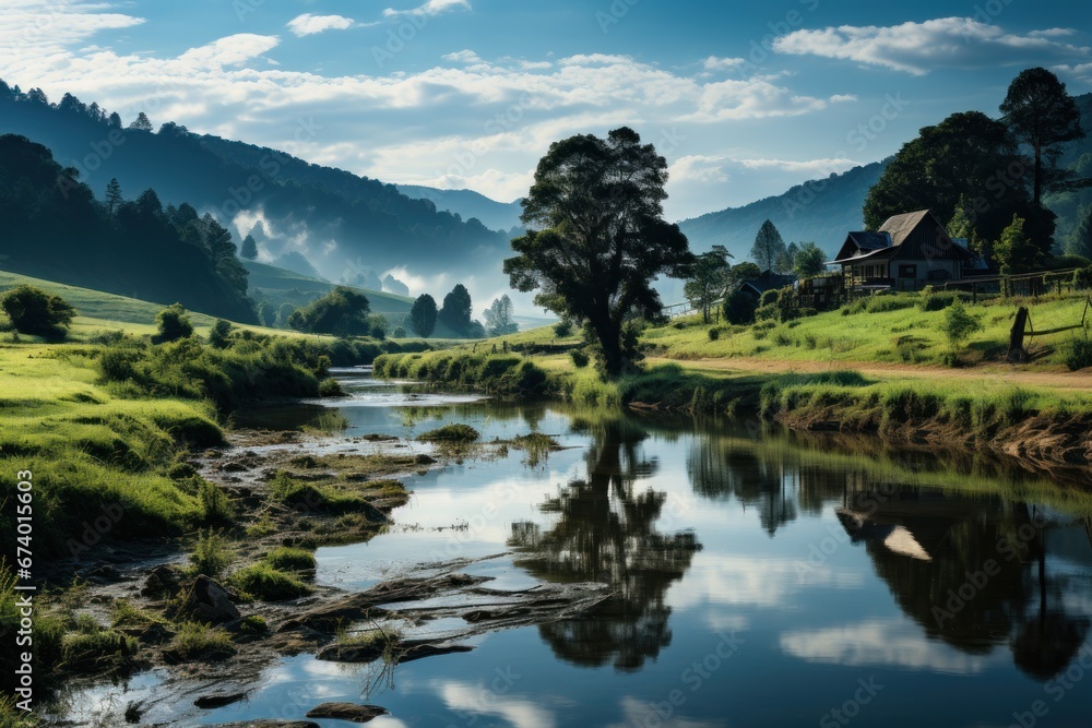 Peaceful nature landscape