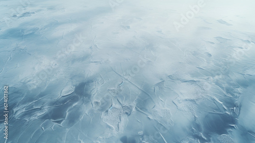 Aerial view of frozen winter surface photo