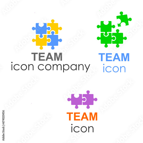 Abstract business company logo. 
Teamwork, Social Media Logotype idea. People connect. 