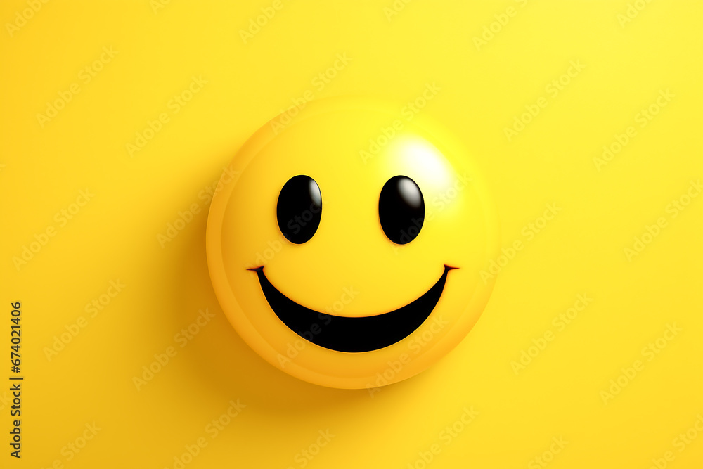 Smiley glücklich KI - obrazy, fototapety, plakaty 
