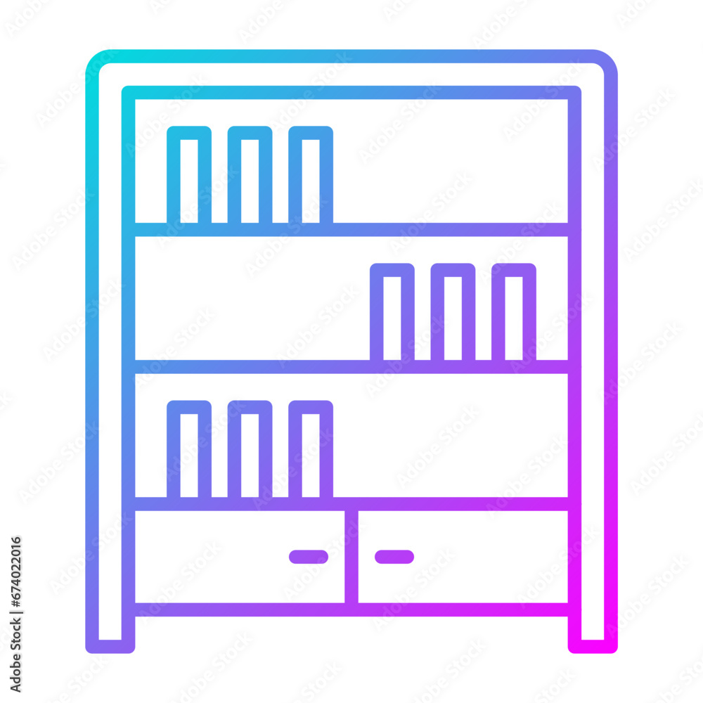 Library Cabinet Icon Library Cabinet Icon