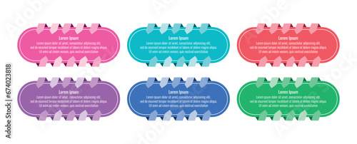 geometric informational template. six option information templates. annual report, magazine, web infographic template