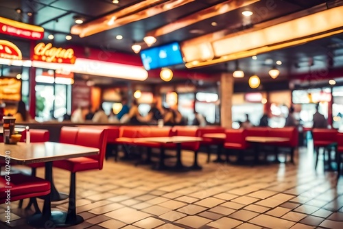 Blur image of fast food restaurant