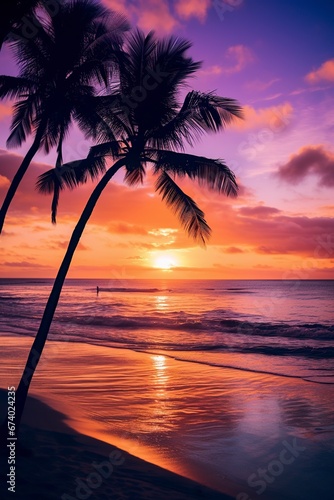 beautiful tropical landscape on the beaches of the Caribbean © Jorge Ferreiro