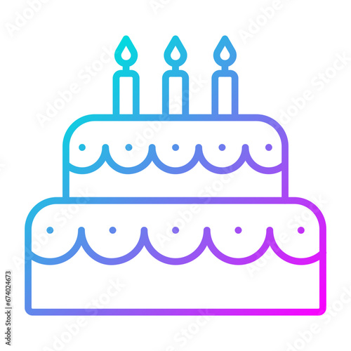Two Layered Cake Icon