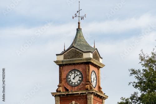 Clock tower of The Old Town Hall, in Middlesbrough, UK, built in 1846 and vacant since 1996. photo