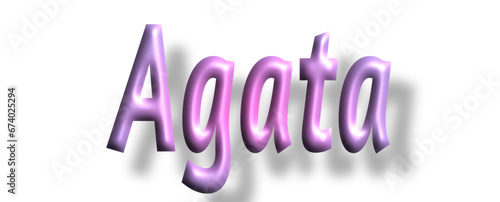 Agata - pink color - female name - ideal for websites, emails, presentations, greetings, banners, cards, books, t-shirt, sweatshirt, prints, cricut, silhouette,