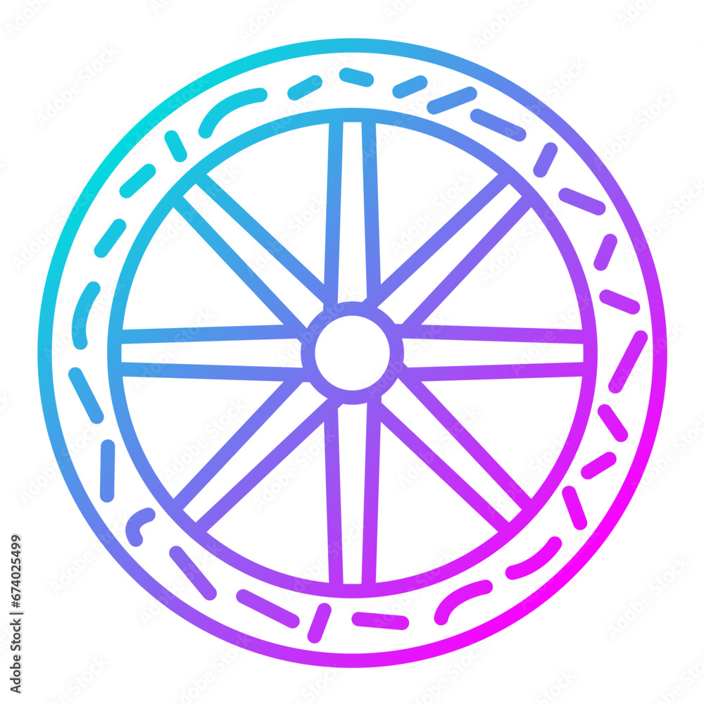 Wooden Wheel Icon