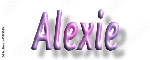 Alexie - pink color - female name - ideal for websites, emails, presentations, greetings, banners, cards, books, t-shirt, sweatshirt, prints, cricut, silhouette,