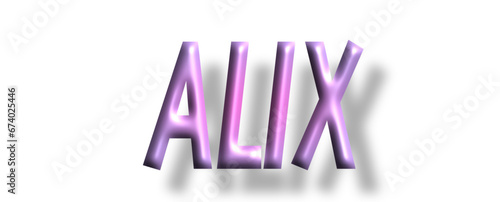 Alix - pink color - female name - ideal for websites, emails, presentations, greetings, banners, cards, books, t-shirt, sweatshirt, prints, cricut, silhouette,
