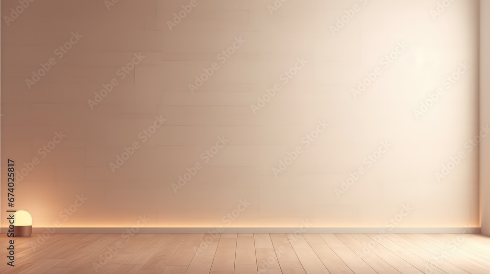 Empty room with a wall - generative ai Empty room with a wall - generative ai