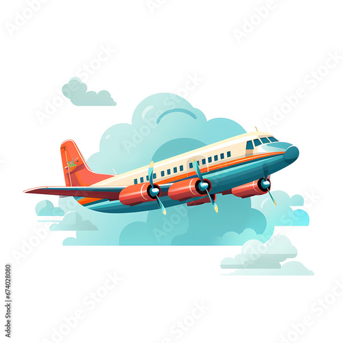 Airplane flat illustration