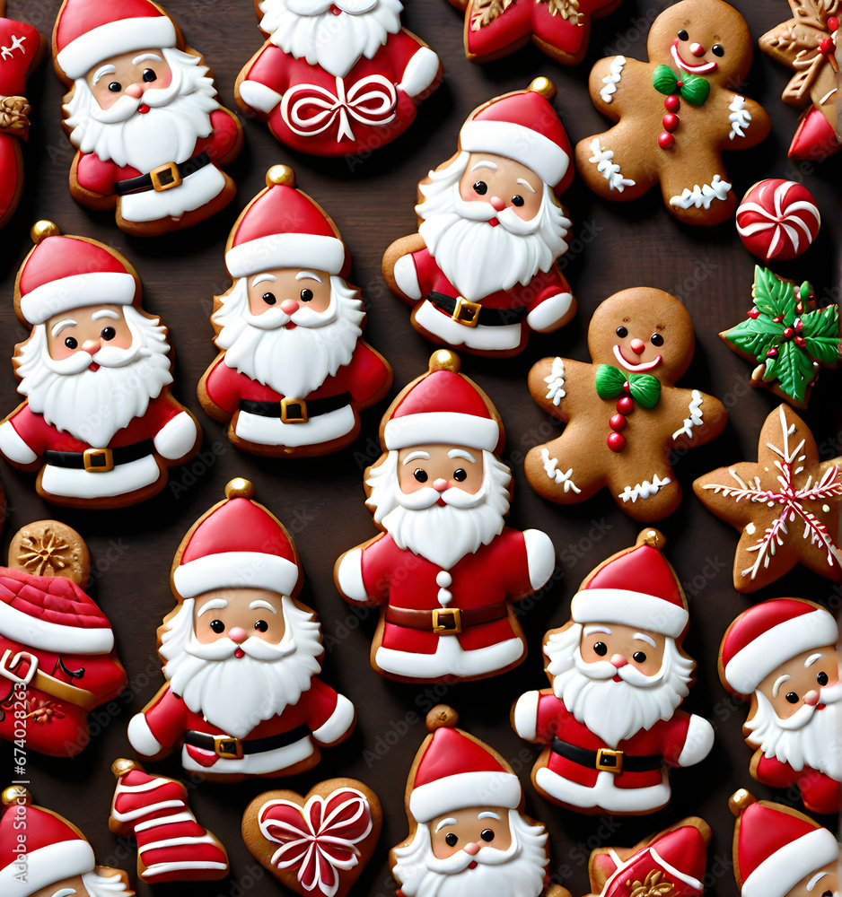 St. Nicholas Gingerbread Cookies: Festive Holiday Delights. generative AI St. Nicholas Gingerbread Cookies: Festive Holiday Delights. generative AI