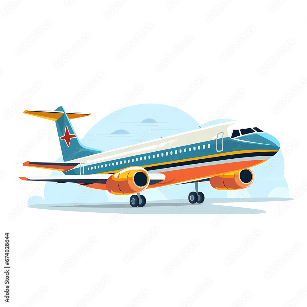 Airplane flat illustration Airplane flat illustration